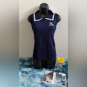 Calvin Klein Navy Sleeveless Tank Top